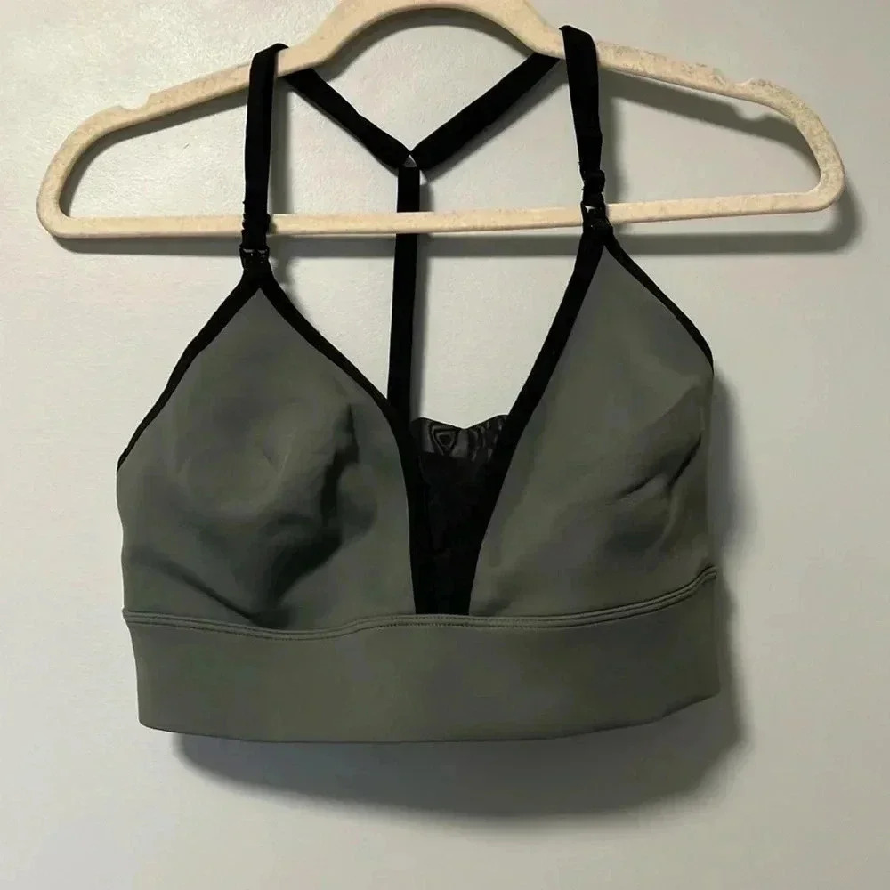 BLANQI army green bra  size L